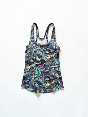 Lululemon Multicolor Racerback Tank Top Abstract Print Yoga Activewear Size S